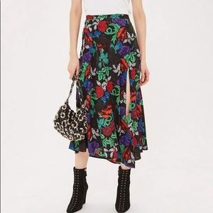 NWT Topshop Raven Floral Skirt